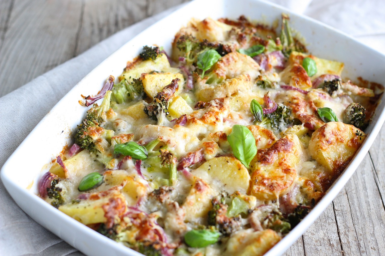 broccoli, potato, casserole